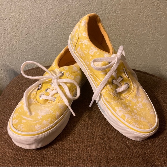 yellow floral vans